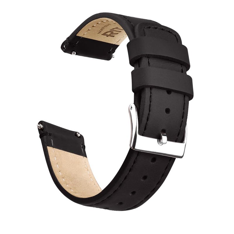 Ritche Leather Watch Strap with Quick Release Pins, 20mm Replacement Watch Band for Men and Women, Fits Smartwatches & Traditional Watches - Image 1
